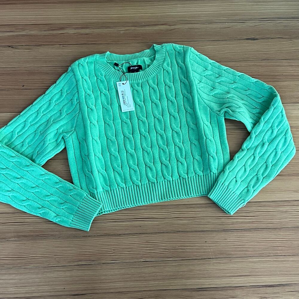 Nasty Gal Cable Sweater M NWT